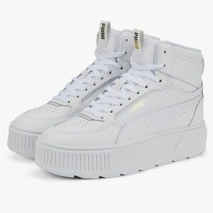 PUMA Women's White Karmen Rebelle Mid Sneaker size 8